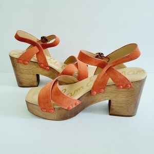 NEW SAM EDELMAN Leather Platform Josefine Sandals